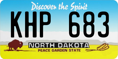 ND license plate KHP683