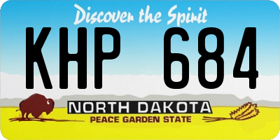 ND license plate KHP684