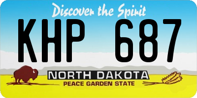 ND license plate KHP687