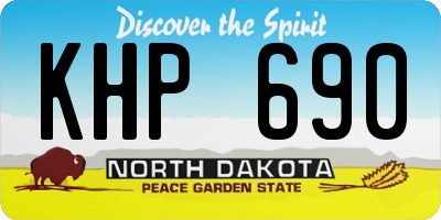 ND license plate KHP690