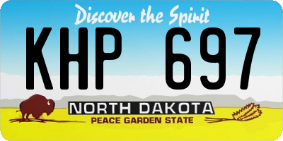 ND license plate KHP697