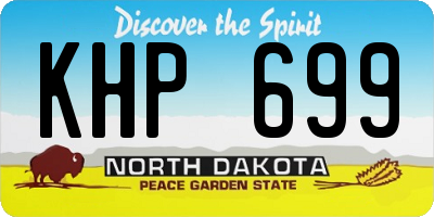 ND license plate KHP699