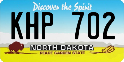 ND license plate KHP702