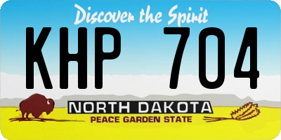 ND license plate KHP704