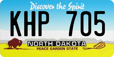 ND license plate KHP705