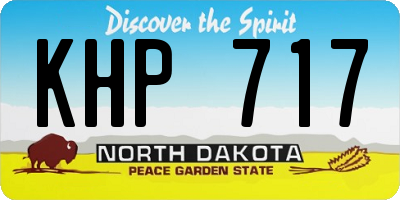 ND license plate KHP717