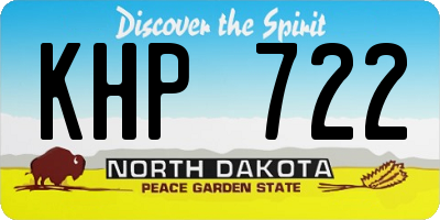 ND license plate KHP722