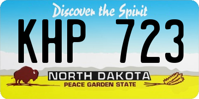 ND license plate KHP723