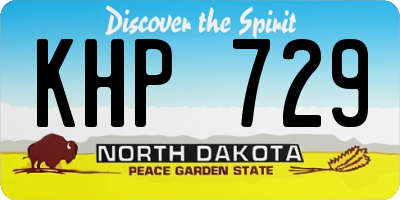 ND license plate KHP729