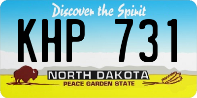 ND license plate KHP731