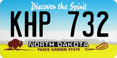 ND license plate KHP732