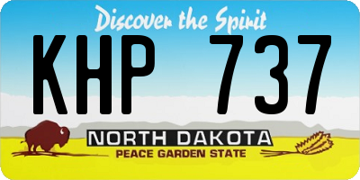 ND license plate KHP737