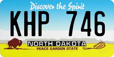 ND license plate KHP746