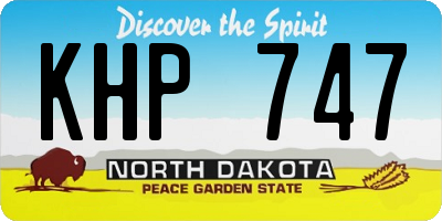 ND license plate KHP747