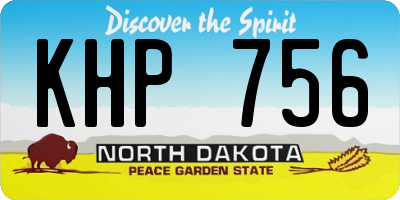 ND license plate KHP756