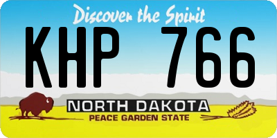 ND license plate KHP766