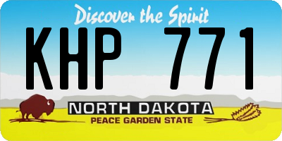 ND license plate KHP771