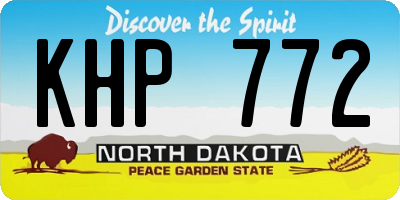 ND license plate KHP772