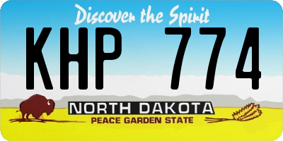 ND license plate KHP774