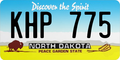 ND license plate KHP775