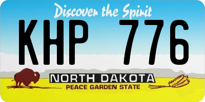 ND license plate KHP776