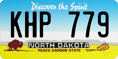 ND license plate KHP779
