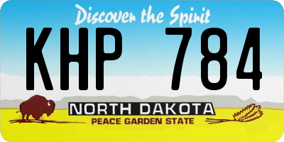 ND license plate KHP784