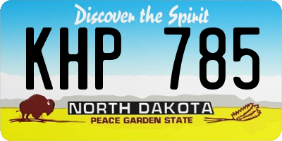 ND license plate KHP785