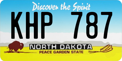ND license plate KHP787