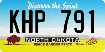 ND license plate KHP791