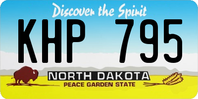 ND license plate KHP795