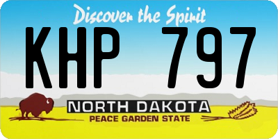 ND license plate KHP797