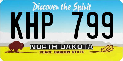 ND license plate KHP799