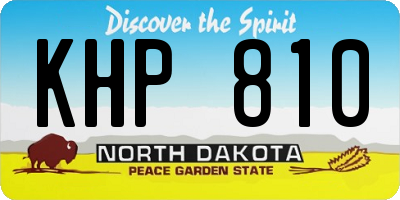 ND license plate KHP810