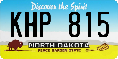 ND license plate KHP815