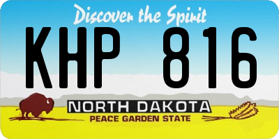 ND license plate KHP816
