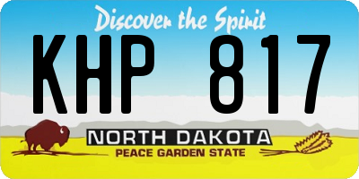 ND license plate KHP817