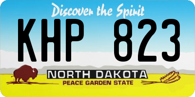 ND license plate KHP823
