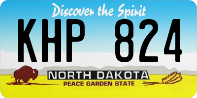 ND license plate KHP824