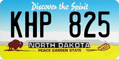 ND license plate KHP825