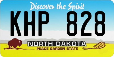 ND license plate KHP828