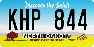 ND license plate KHP844