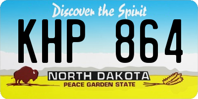 ND license plate KHP864