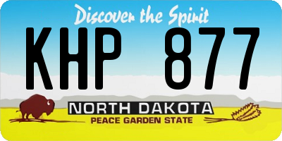 ND license plate KHP877