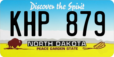 ND license plate KHP879