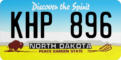 ND license plate KHP896