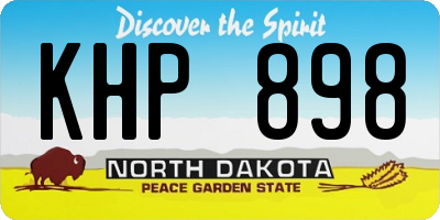 ND license plate KHP898