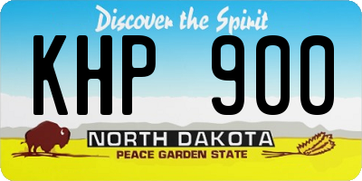 ND license plate KHP900