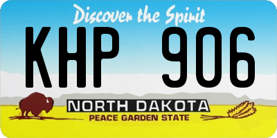 ND license plate KHP906