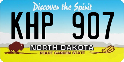 ND license plate KHP907